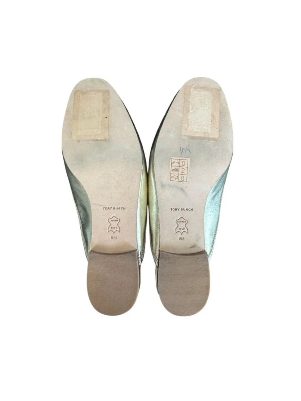 Tory Burch Mini Benton Loafer Slide In Spark Gold Leather, Size 6M WORN ONCE - Picture 10 of 12